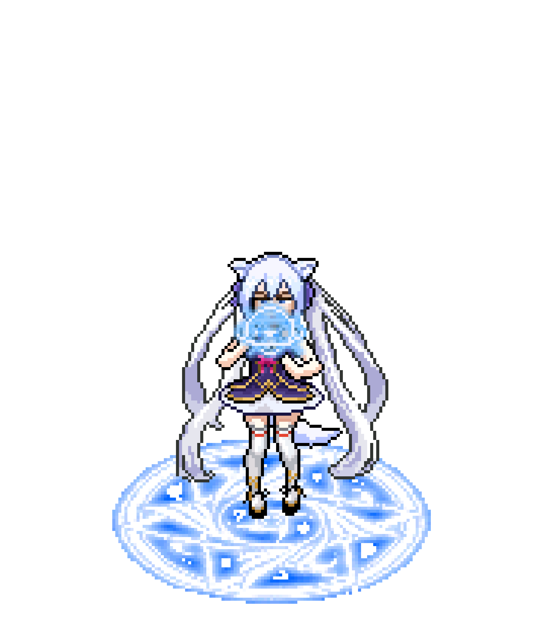 像素动画，魔法少女像素画，剑与魔法像素画，像素角色