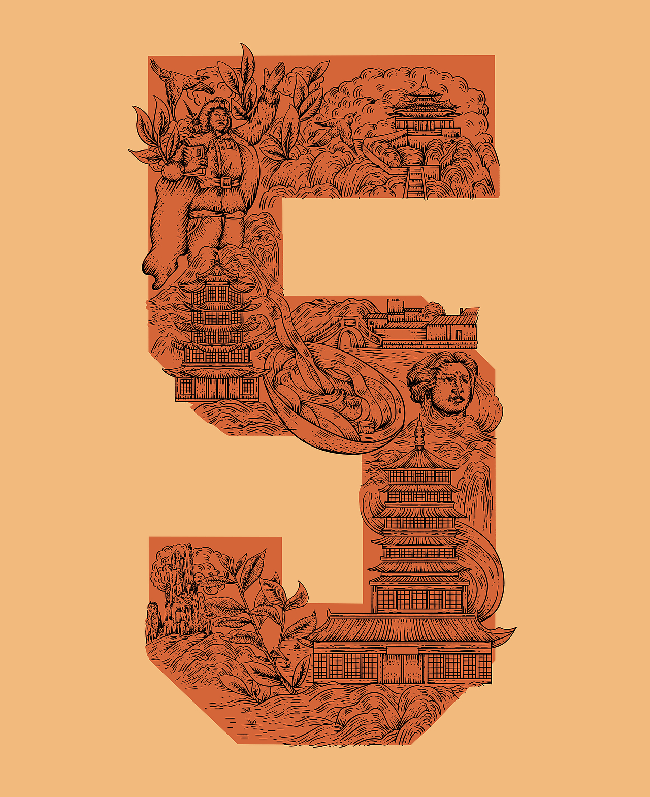 版画风格插画（图ZMzYzMzYzNTQw） - 商业插画 - 站酷设计师阿道插画原创素材 - 站酷ZCOOL