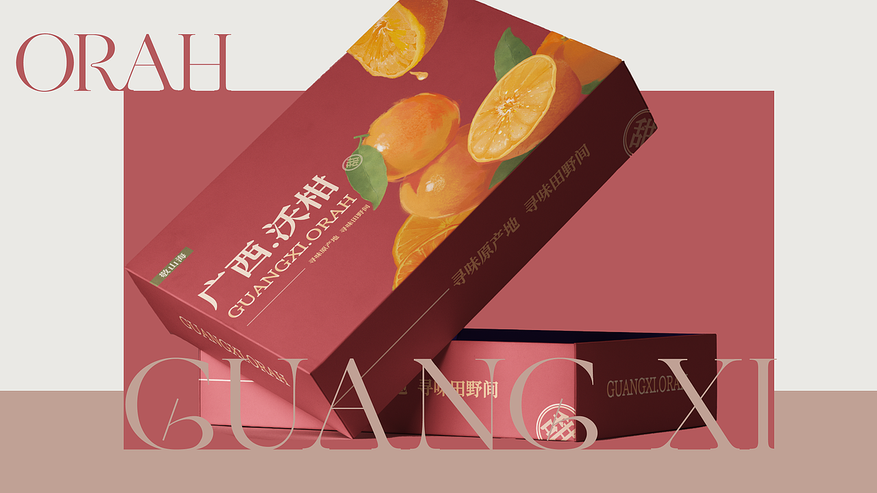 原创手绘水果插画包装分享-沃柑手绘