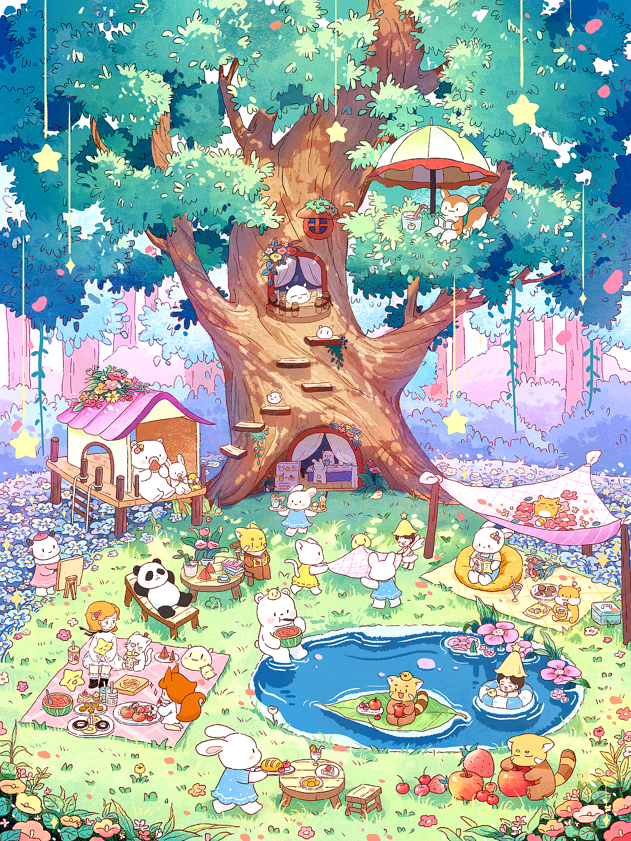 米莉的小世界-一起度假啦~（图ZMzUwMjQzNDY4） - 商业插画 - 站酷设计师画画的焦棠柚子原创素材 - 站酷ZCOOL