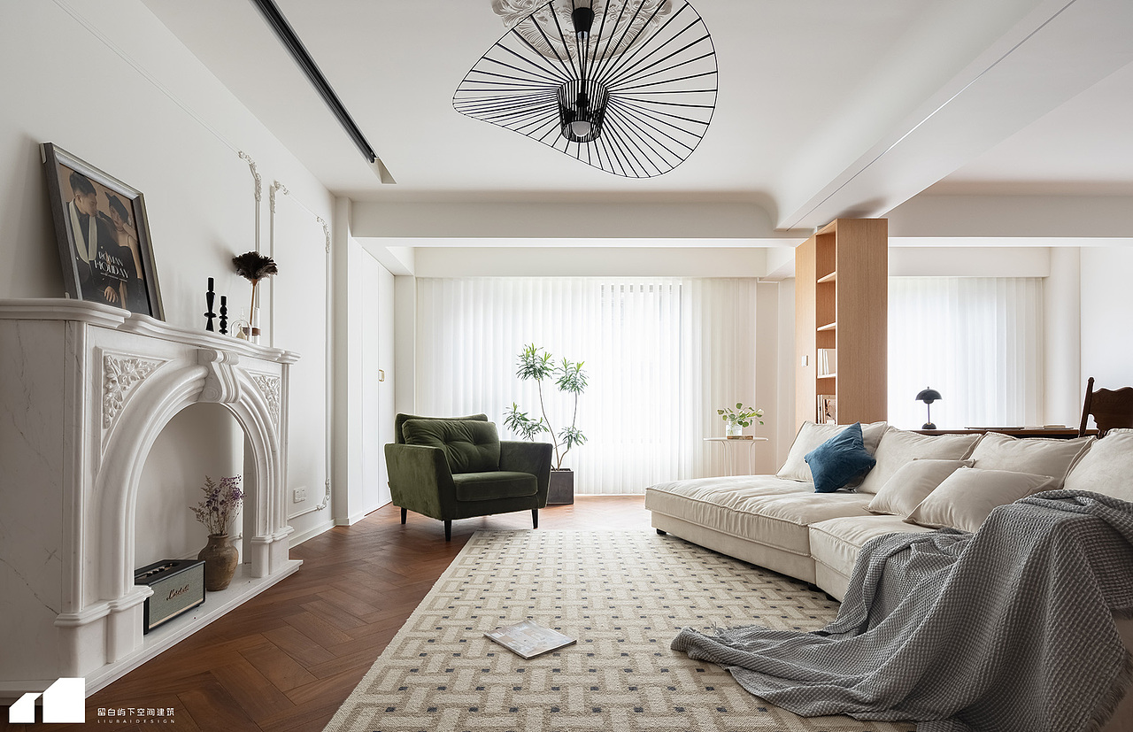 留白·实景｜钢琴老师理想中的轻法式，处处都是小心机（图ZMzE1MDk5NDU2） - 家装设计 - 站酷设计师留白屿下空间建筑原创素材 - 站酷ZCOOL