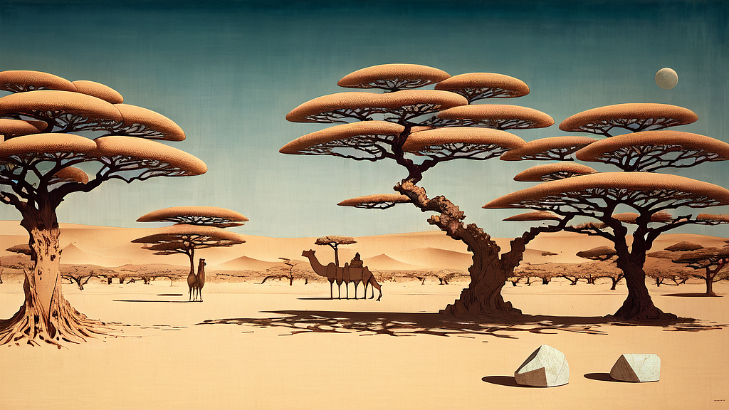 AI设计软件《如兔》内测文字生成图画。