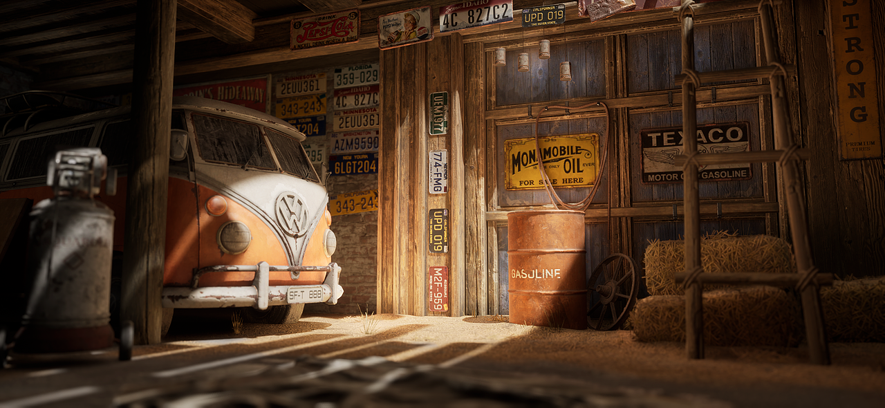 UE5游戏场景：车库（图ZMzM1MTkzMjMy） - 场景 - 站酷设计师宋飞腾原创素材 - 站酷ZCOOL