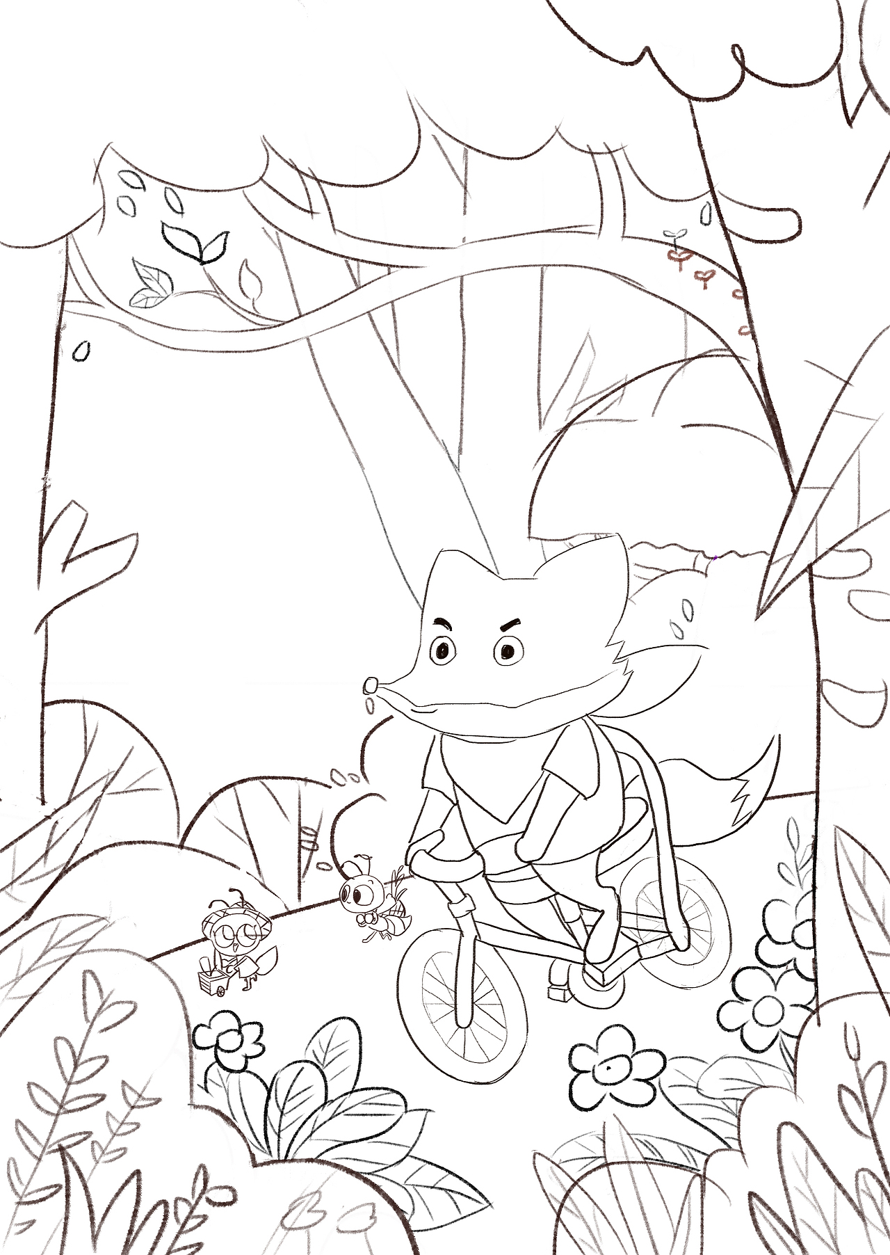 《小狐貍的夏天》含過程圖（圖ZMzIwOTM4OTQ0） - 海報(bào) - 站酷設(shè)計(jì)師西柚檸檬茶tea原創(chuàng)素材 - 站酷ZCOOL