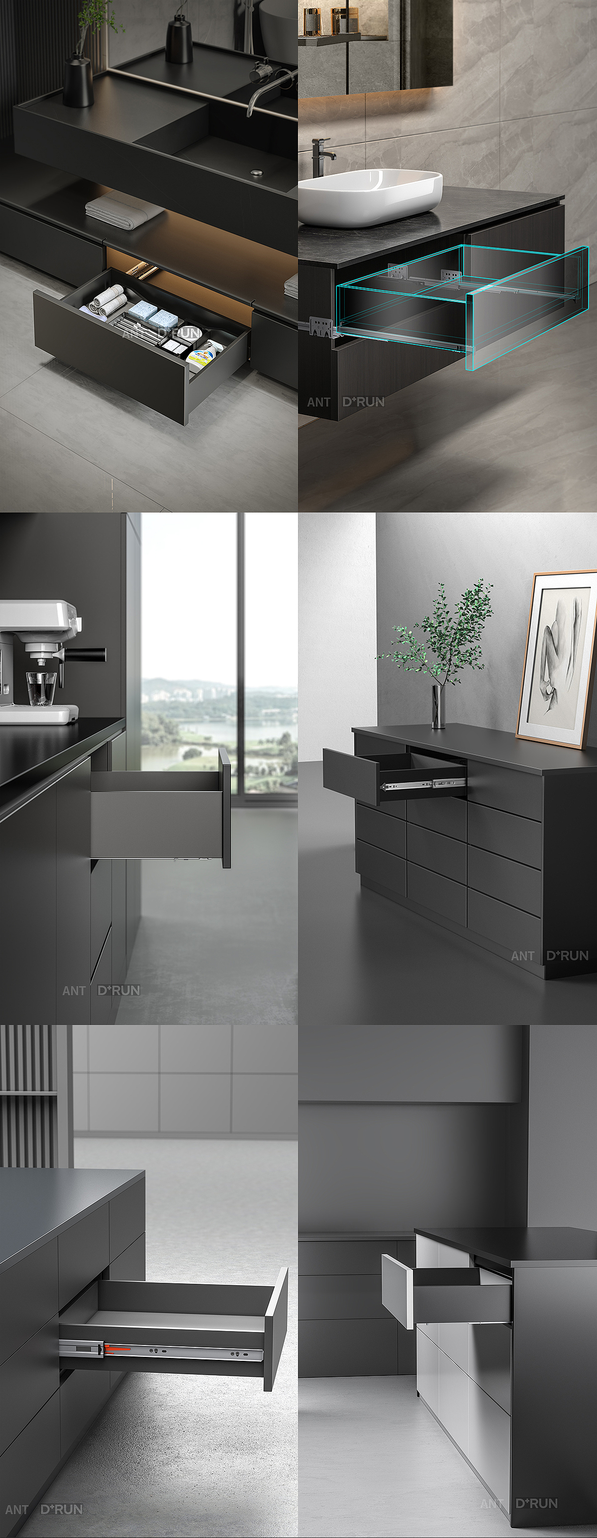 【2023年渲染合集】--五金渲染系列之滑轨篇