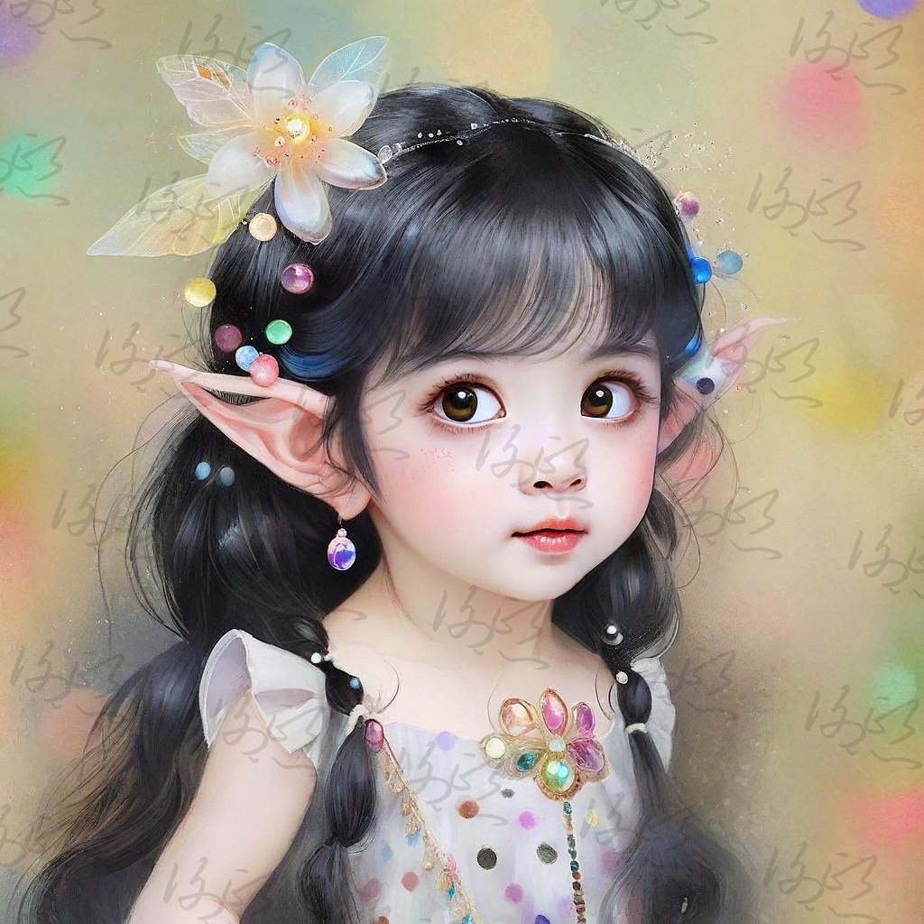 厚涂手绘 I 精灵宝宝（图ZMzU5NDg2NDA4） - 新锐潮流插画 - 站酷设计师Abby迷你兜兜原创素材 - 站酷ZCOOL