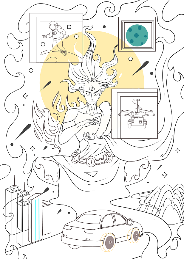 航天文创插画（图ZMjk4MjA5NTM2） - 商业插画 - 站酷设计师熊夭夭JY原创素材 - 站酷ZCOOL