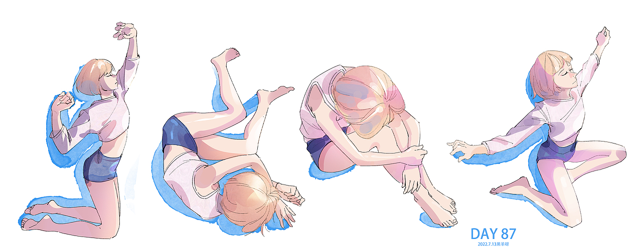 【人物隔日涂】51-100（图ZMzE1NzQ4ODI0） - 创作习作 - 站酷设计师黑羊呀原创素材 - 站酷ZCOOL