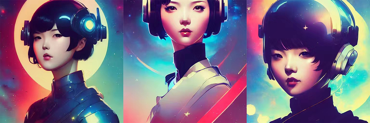 复古风少女肖像