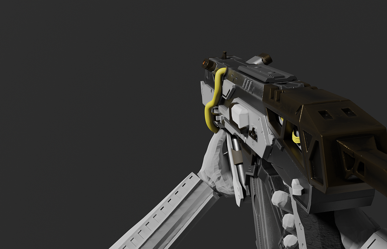 Blender硬表面枪械设计练习