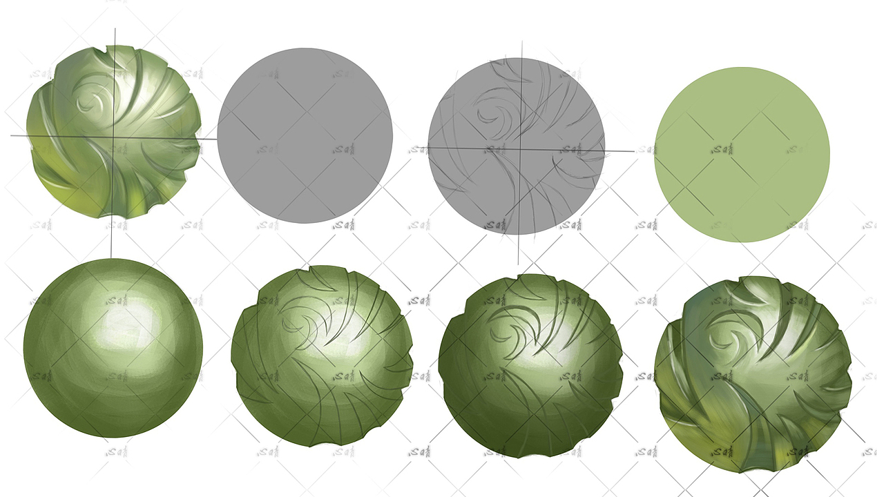 材质球（图ZMzUwMDc2OTAw） - 商业插画 - 站酷设计师野生插画师心晴原创素材 - 站酷ZCOOL