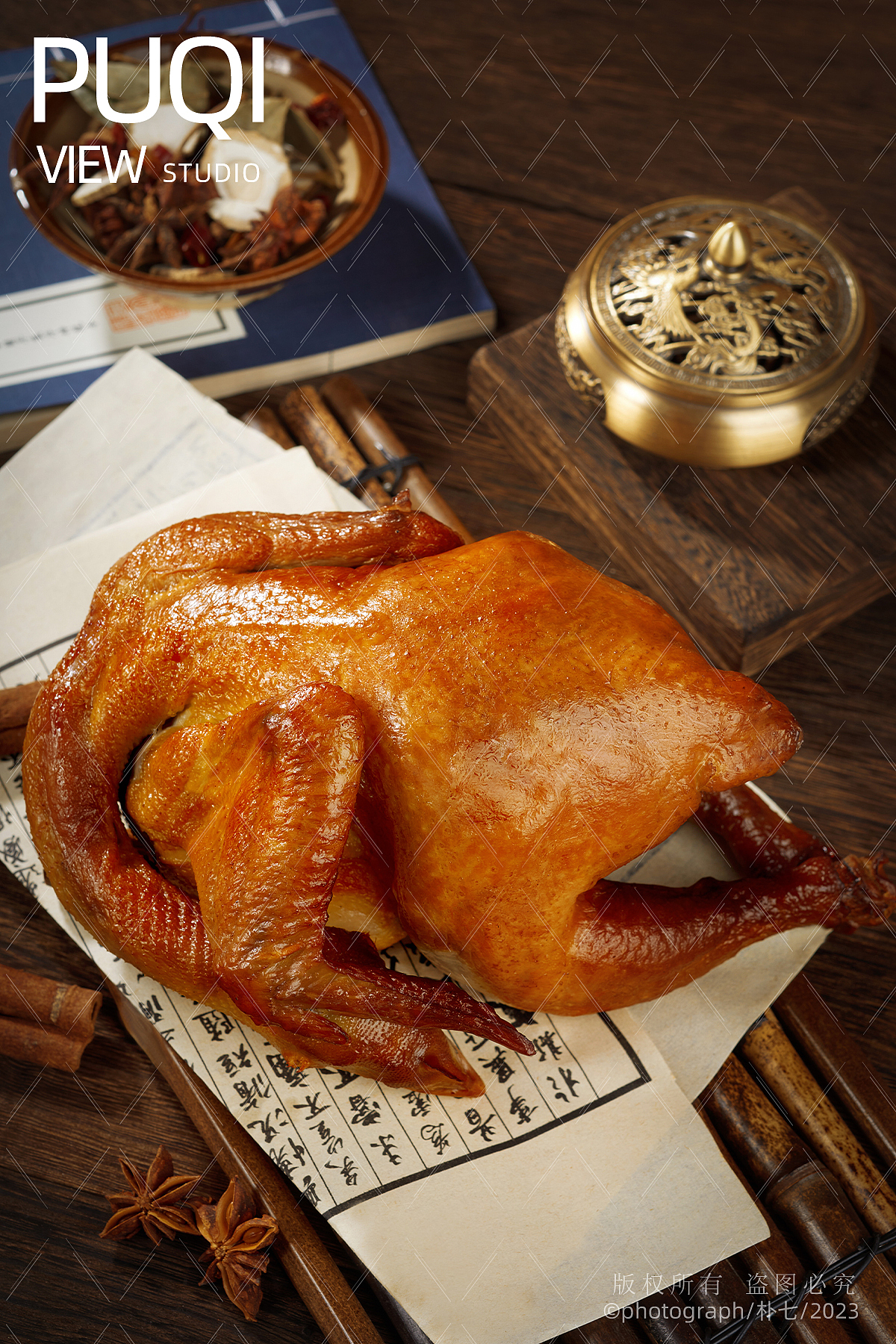 草包鸡✖️顾味相思|卤味烤鸡熏鸡摄影