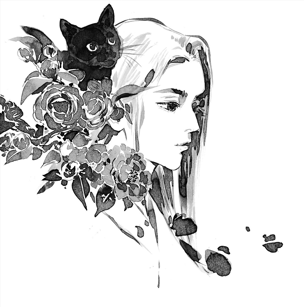 水墨古风签绘（图ZMzQ2OTM0ODA4） - 艺术插画 - 站酷设计师手绘画师木南原创素材 - 站酷ZCOOL