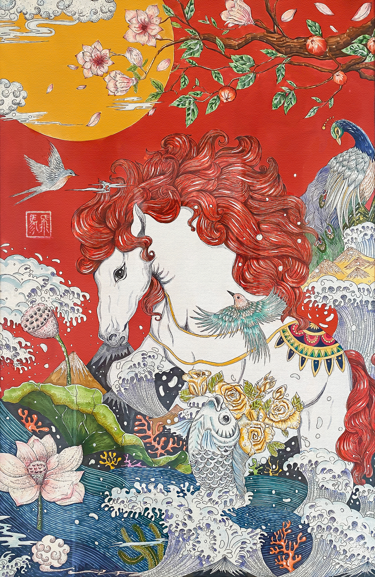 月满婵娟 ，人愿团圆，手绘插画海报设计（图ZMzUxOTE2Mjgw） - 商业插画 - 站酷设计师飞鱼92原创素材 - 站酷ZCOOL