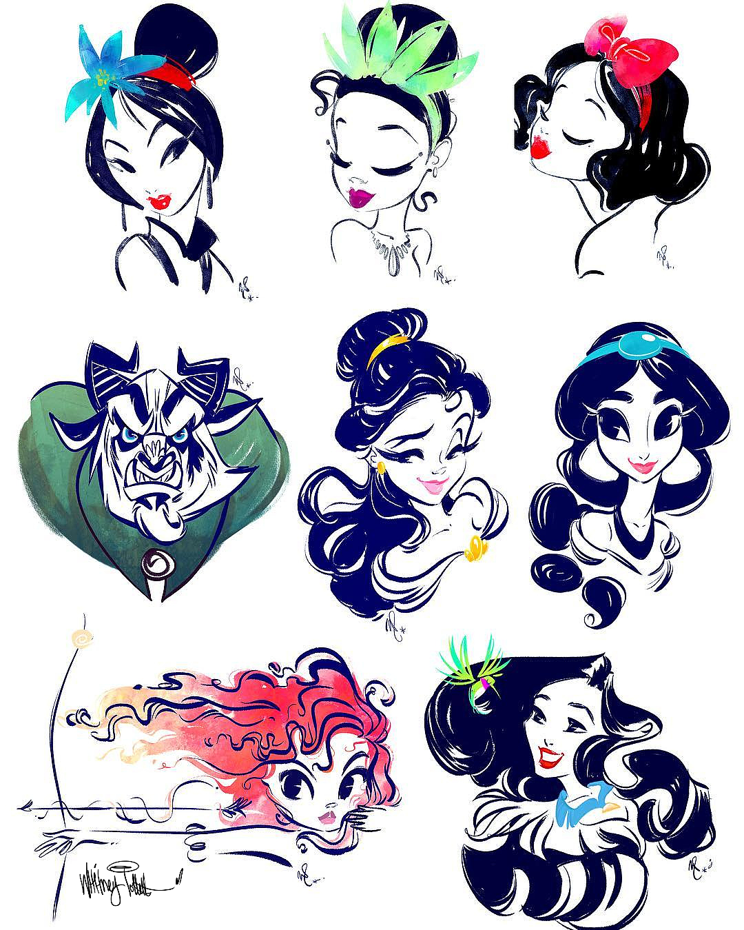 #WOW 迪士尼公主系列|精选插画汇总
