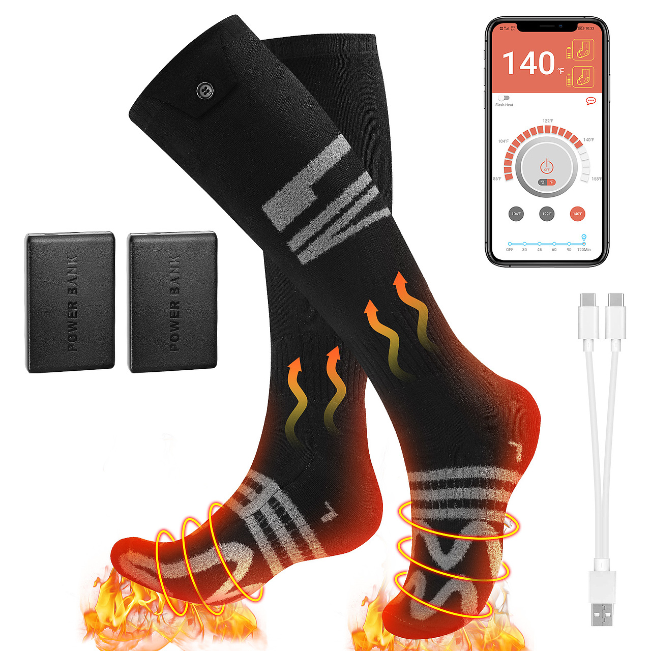发热袜子 亚马逊主图 A+