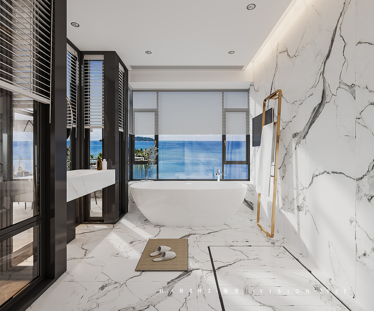 现代轻奢别墅一瀚世表现（图ZMzQ1MTAzODAw） - 家装设计 - 站酷设计师瀚世高端表现原创素材 - 站酷ZCOOL