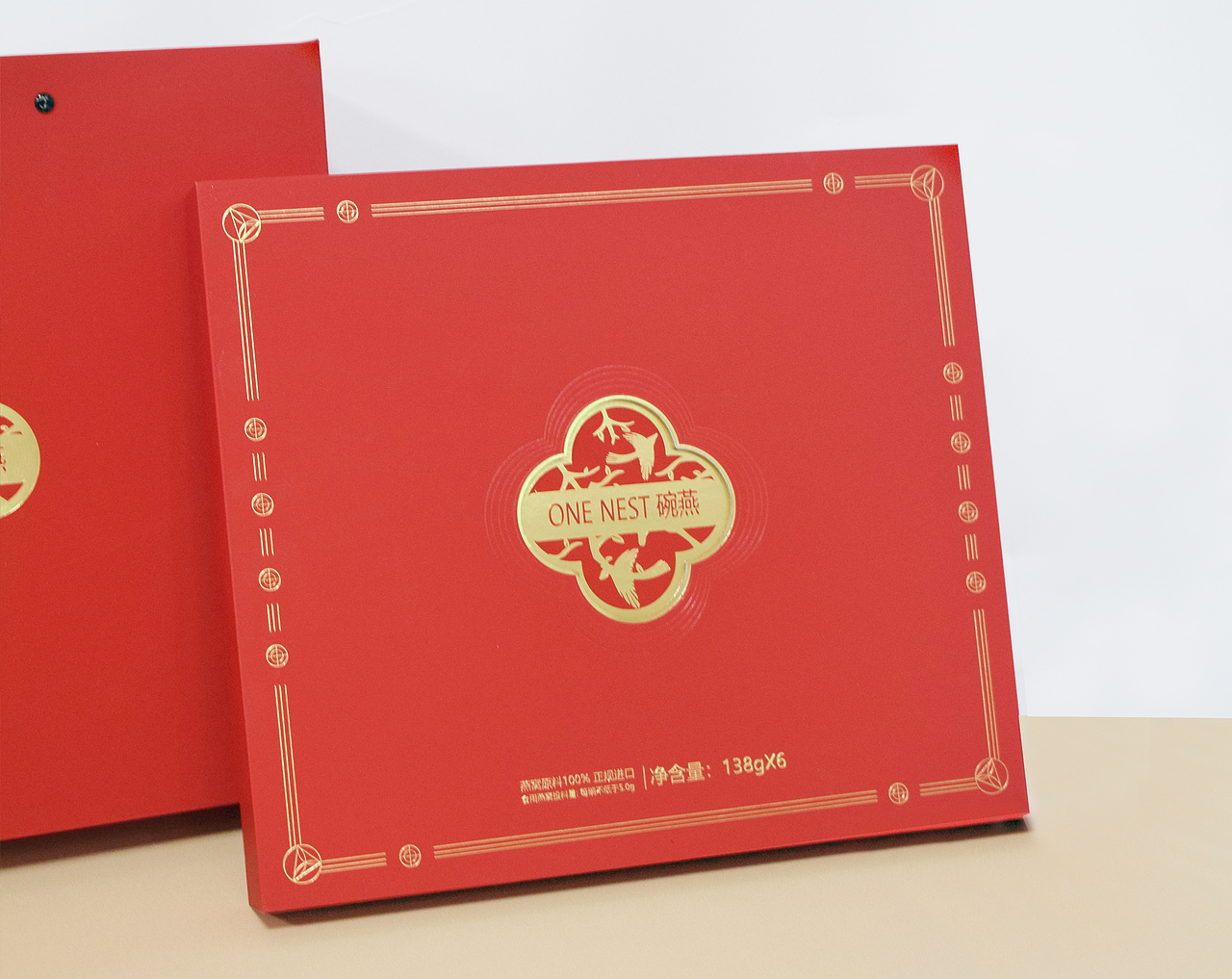 ONE NEST| 碗燕包装设计 |包装礼盒设计 红色礼盒
