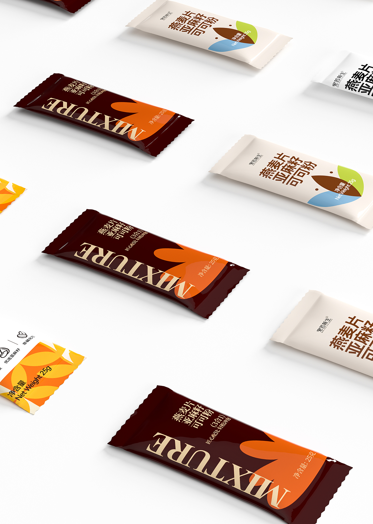 宛若新生包装设计｜燕麦片亚麻籽可可粉（图ZMzYyODE1MTUy） - 包装 - 站酷设计师宛若新生视觉原创素材 - 站酷ZCOOL