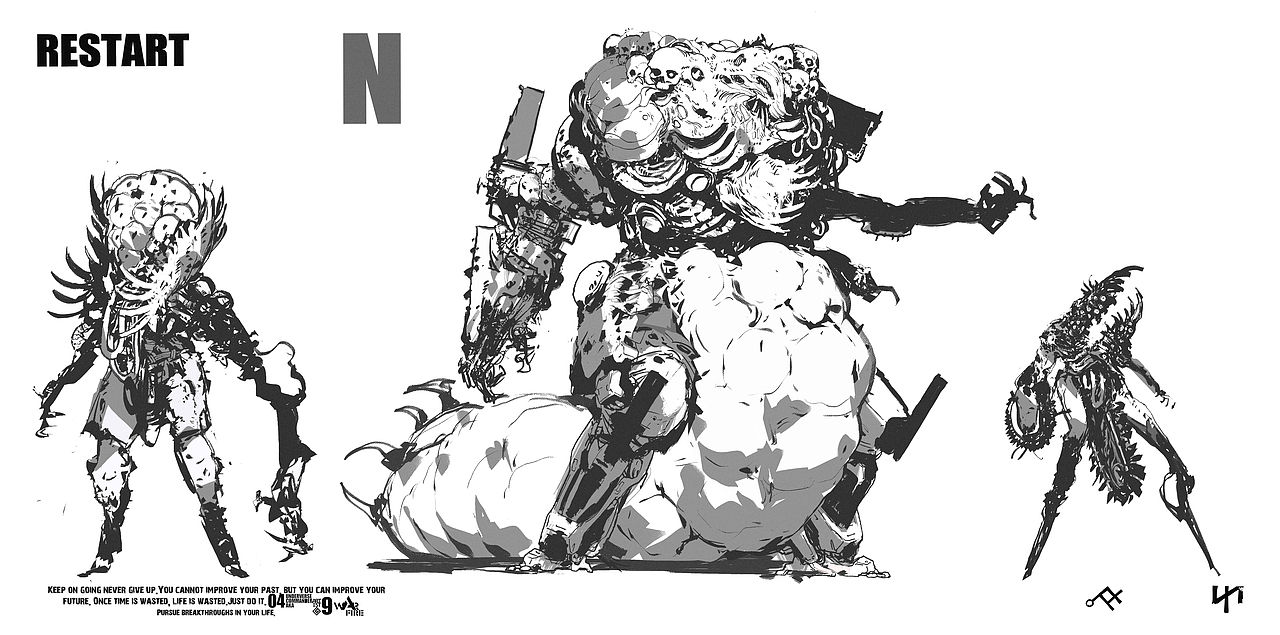 一些速写练习（图ZMzM5MTk4NDIw） - 概念设定 - 站酷设计师乔安CG原创素材 - 站酷ZCOOL