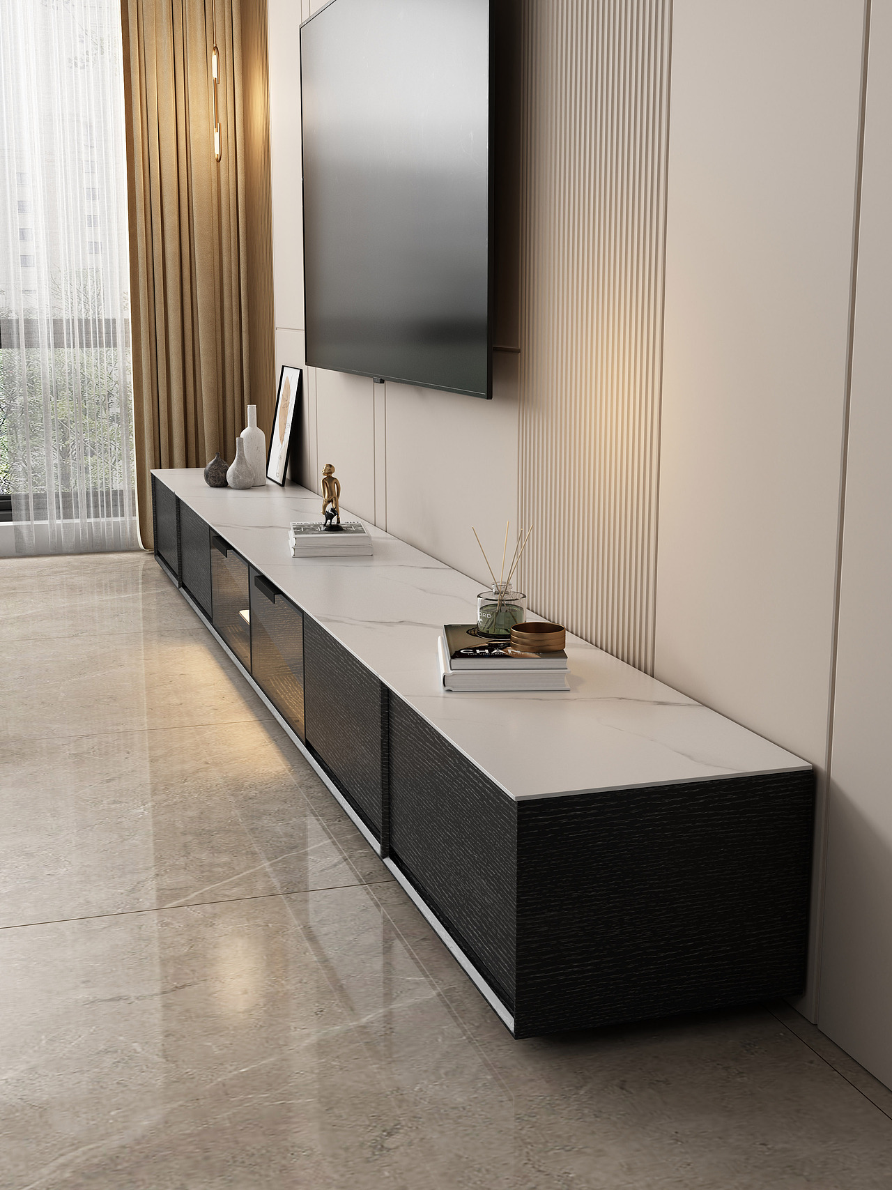 现代茶几电视柜