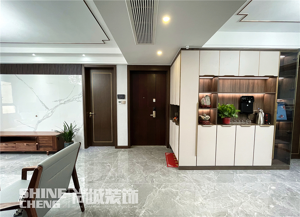 泰安吾悦华府小区134平新中式风格装饰设计实景案例（图ZMzEyODMzMDQ4） - 家装设计 - 站酷设计师泰安尚城装饰原创素材 - 站酷ZCOOL