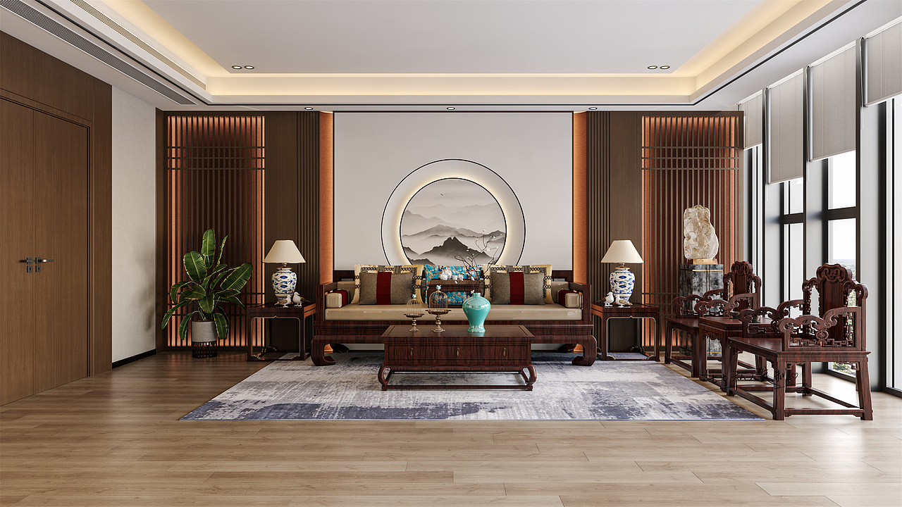 极具东方韵味的时尚中式办公空间