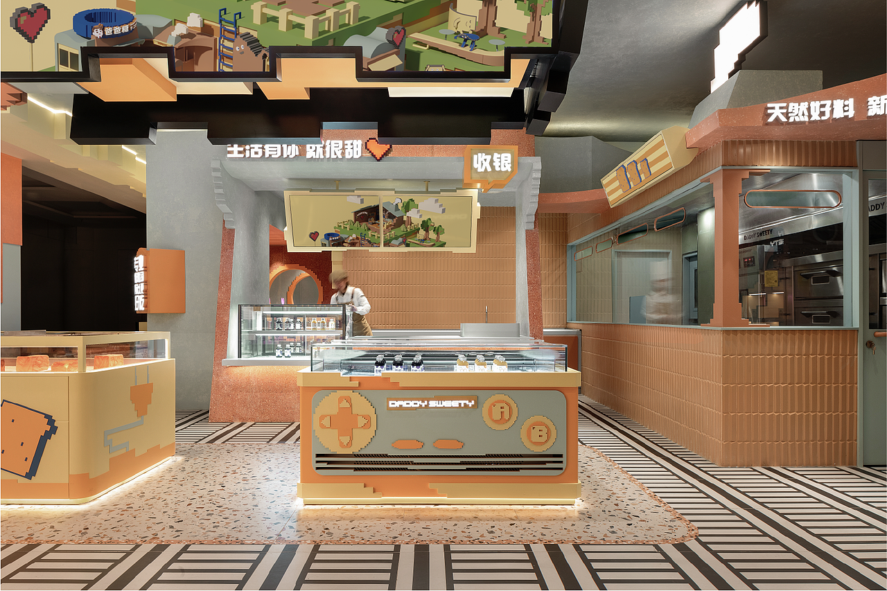 爸爸糖手工吐司|推开像素风的大门|江苏|欧阳跳设计（图ZMzEwODg0MTUy） - 商业空间设计 - 站酷设计师欧阳跳原创素材 - 站酷ZCOOL