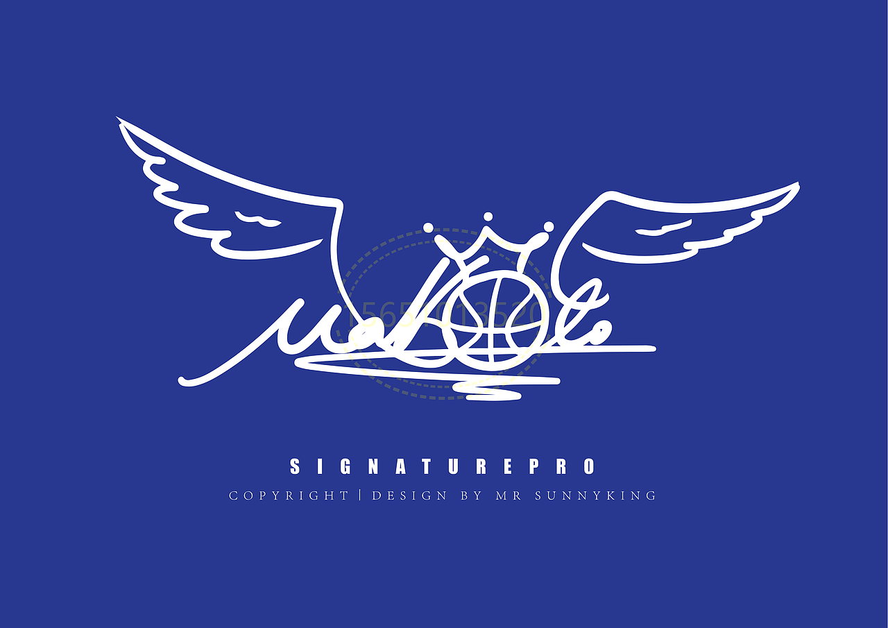 手写英文卡通签名丨南京孙老师丨版权作品丨华夏名流