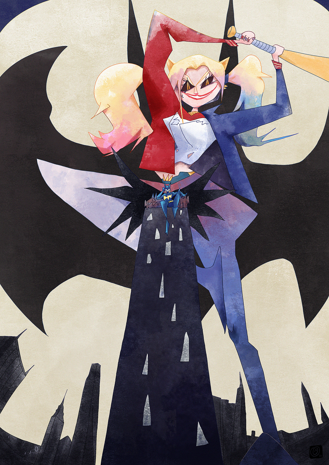 哈莉·喵·奎茵大战哥谭蝙蝠汪