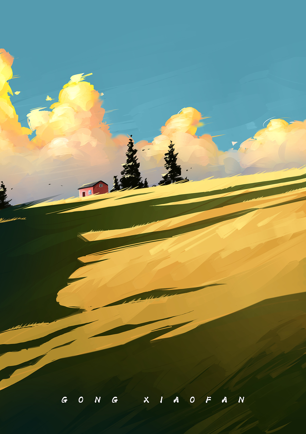 治愈系风景插画