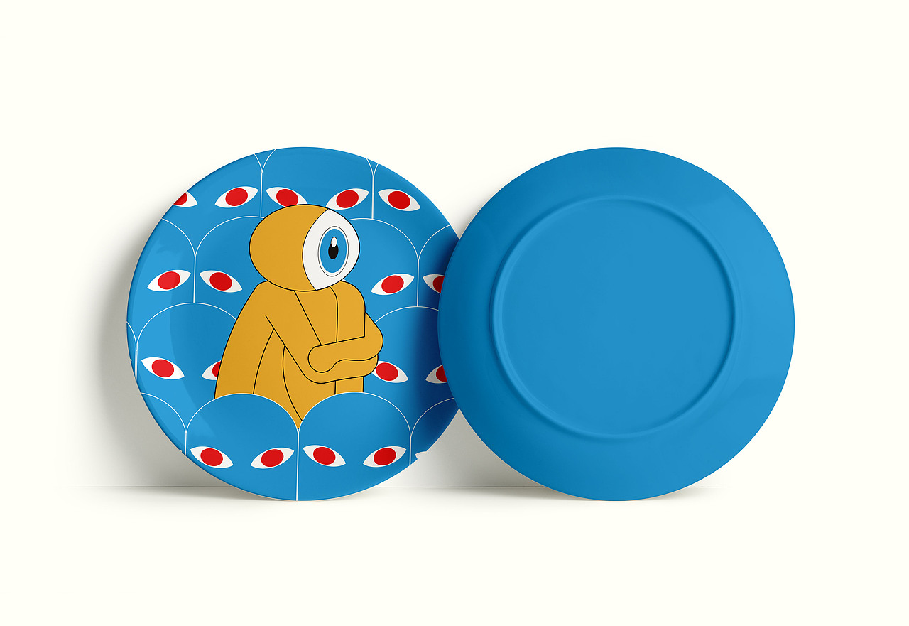 眼睛星球插画设计