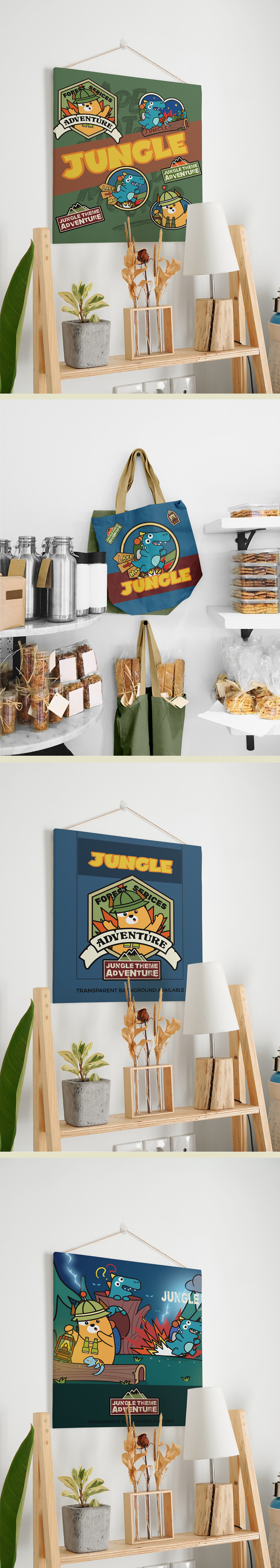 叢林歷險(xiǎn)記·JUNGLE ADVENTURE主題插畫設(shè)計(jì)（圖ZMzQ3Nzk4Mjky） - 商業(yè)插畫 - 站酷設(shè)計(jì)師進(jìn)擊的Rita原創(chuàng)素材 - 站酷ZCOOL