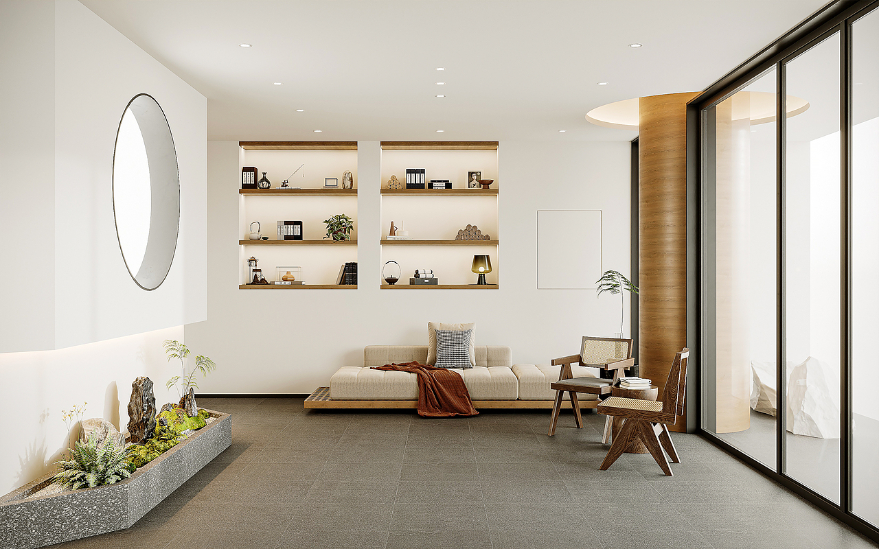 原木禅意民宿（图ZMzQ2NjM4MjMy） - 酒店餐饮设计 - 站酷设计师小豪效果图原创素材 - 站酷ZCOOL