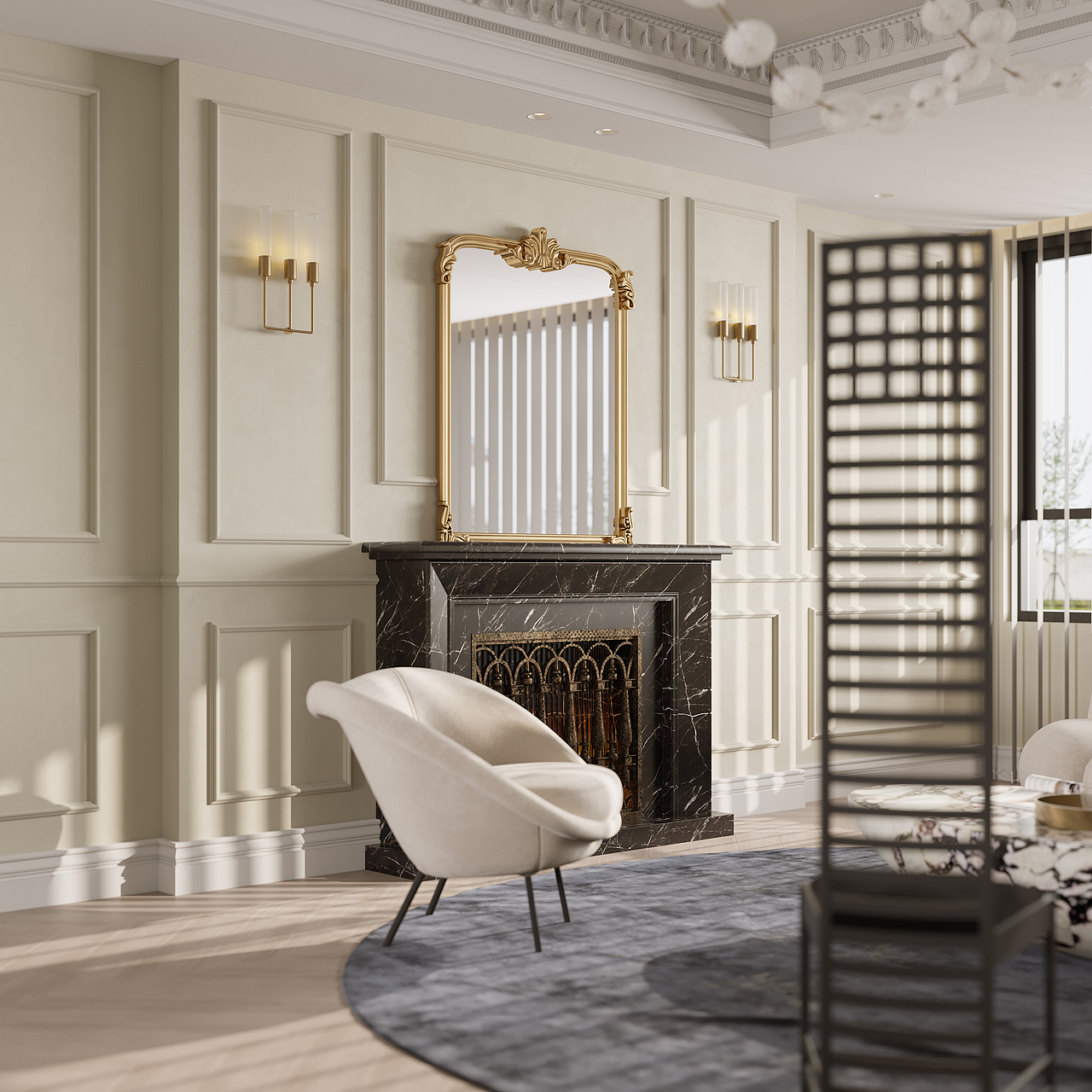 一层石材壁炉设计