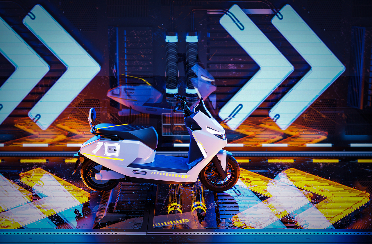 一些电动车/电瓶车场景渲染合集（图ZMzE0MDk3MTY0） - 产品 - 站酷设计师Jeremy_楽悟路原创素材 - 站酷ZCOOL