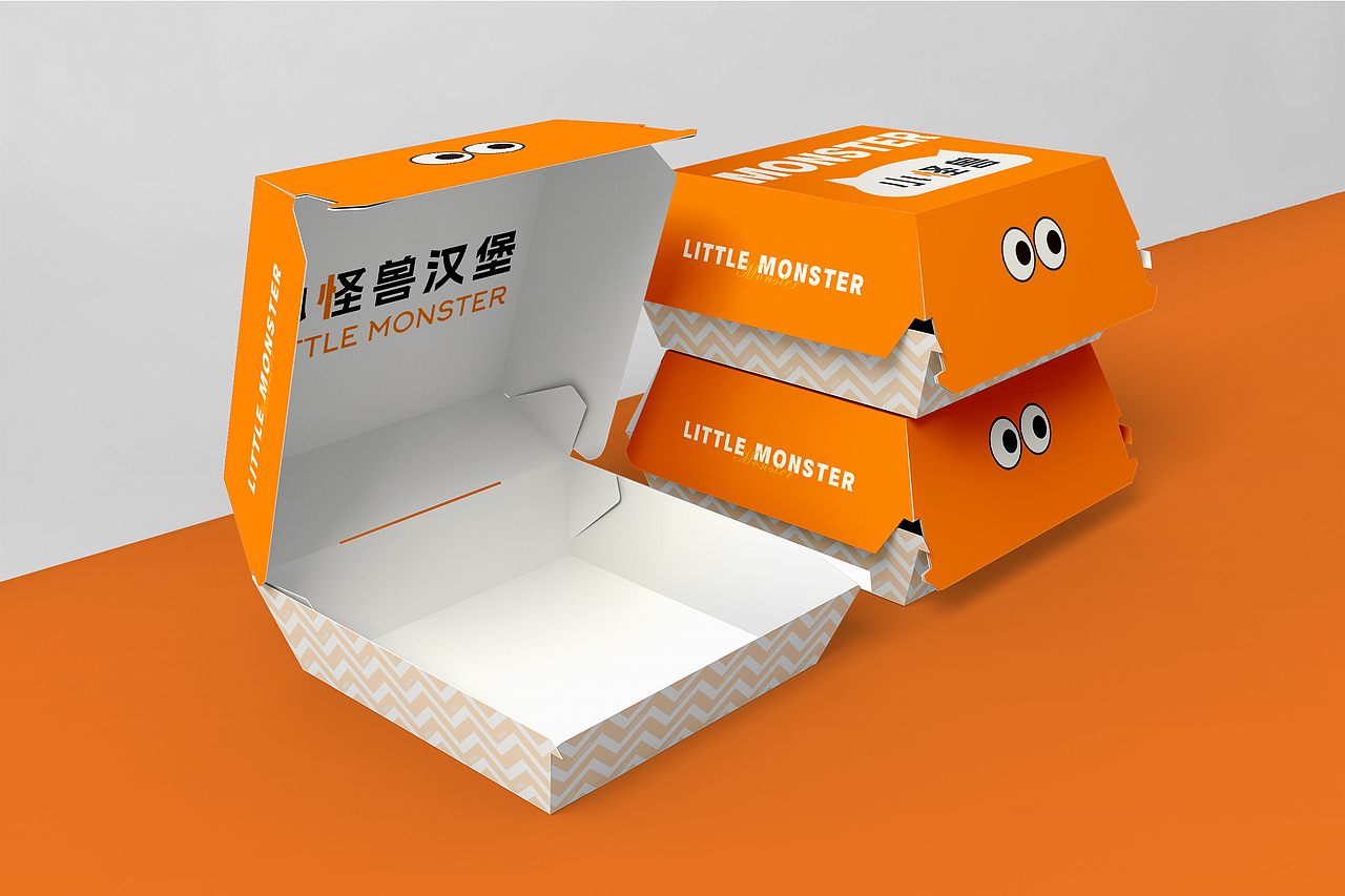 小怪兽汉堡品牌-餐饮策略视觉设计