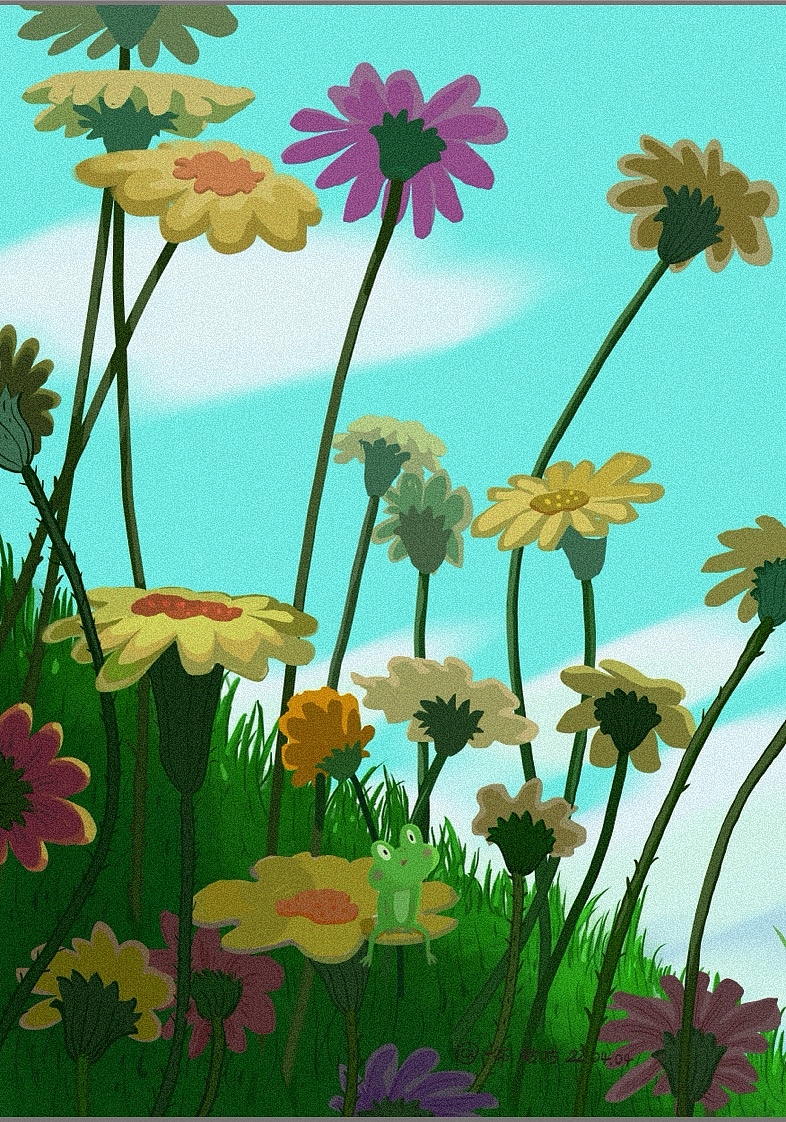 春日闲坐看花开（图ZMjk4NDQ4NDA0） - 创作习作 - 站酷设计师一布咕咕原创素材 - 站酷ZCOOL