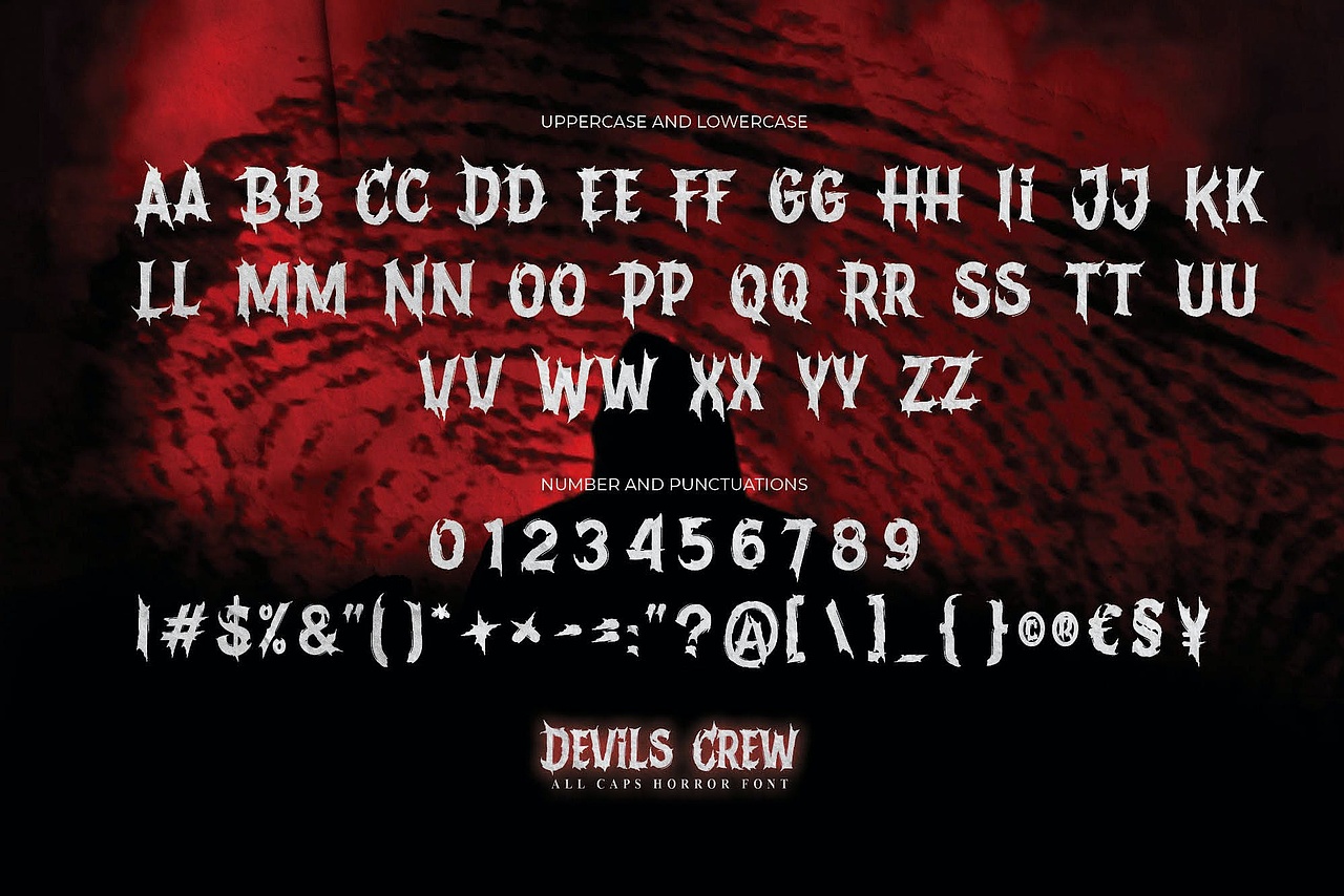 Devils Crew - All Caps Horror Font
