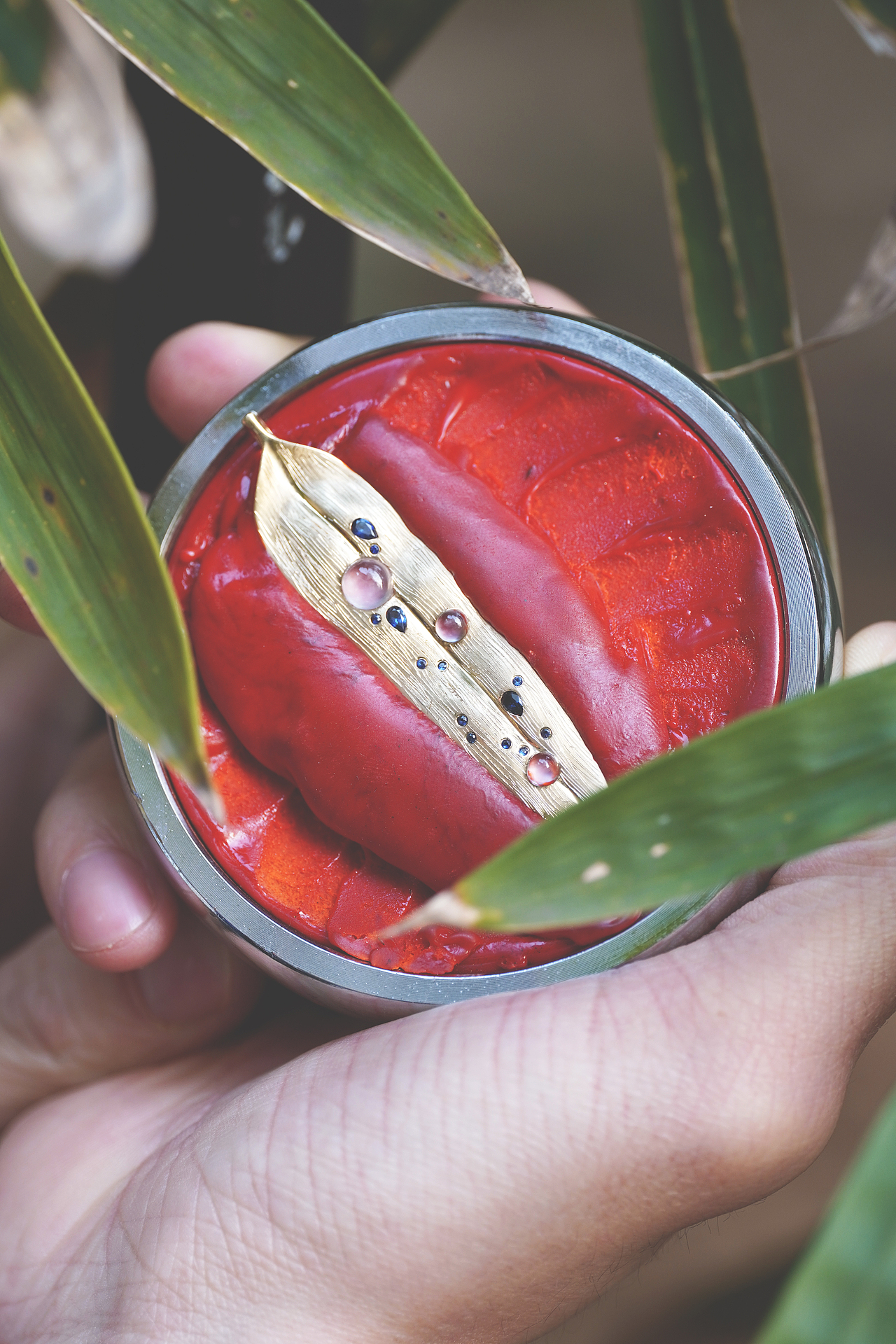 君子之物 | 宁可食无肉 不可居无竹 | 竹叶宝石吊坠