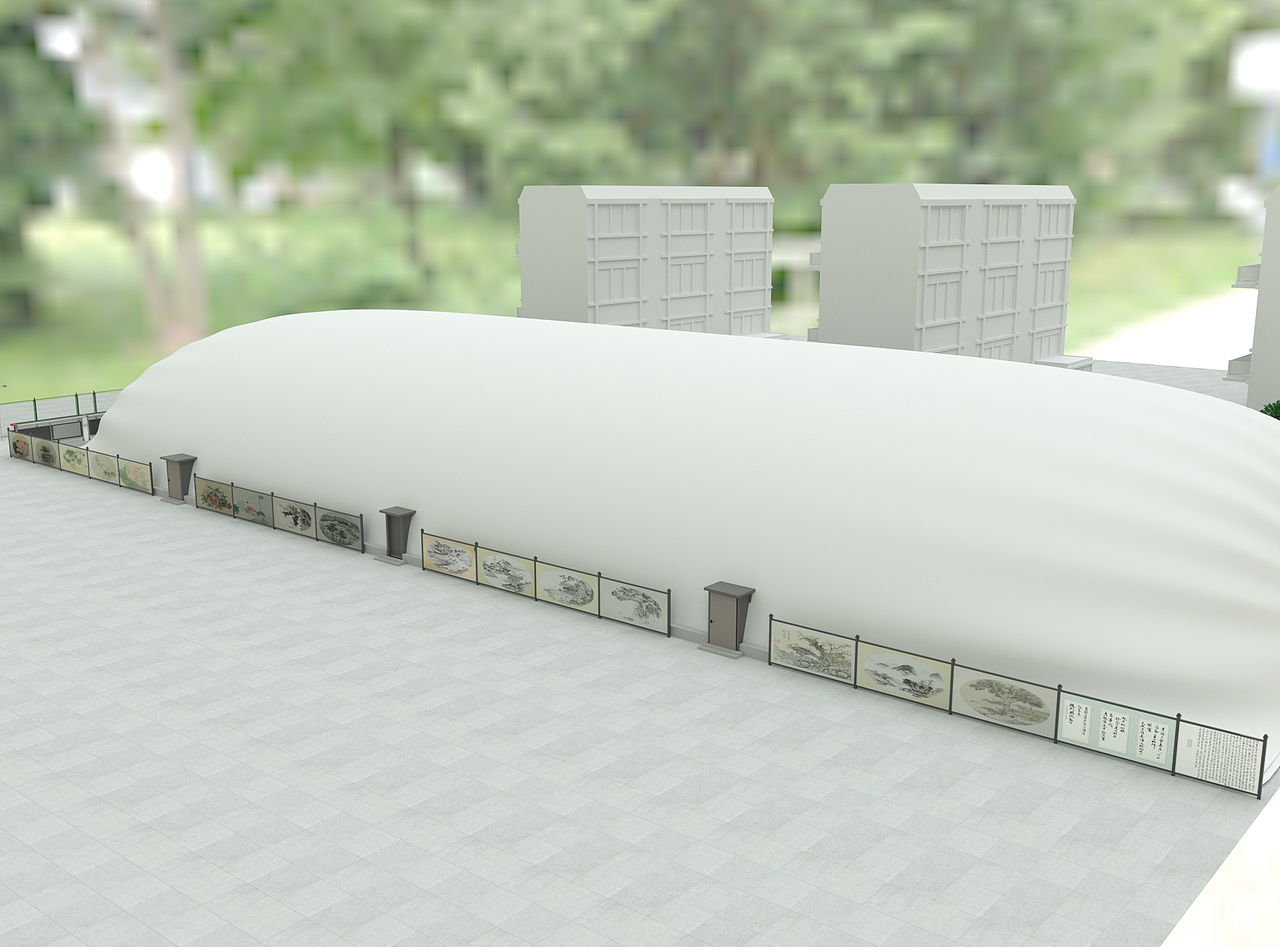 某大学 充气体育馆 效果图