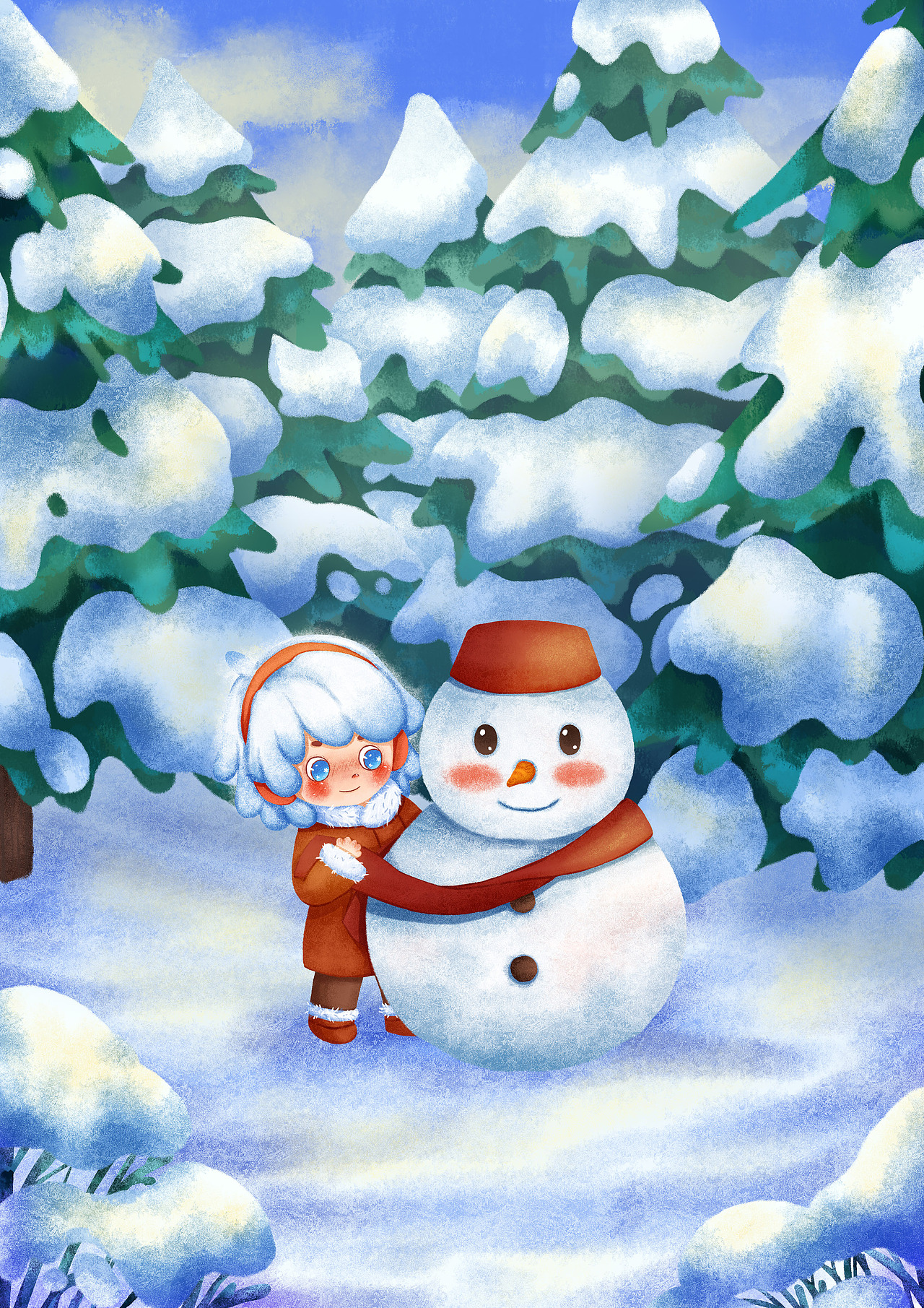 儿童插画场景-四季