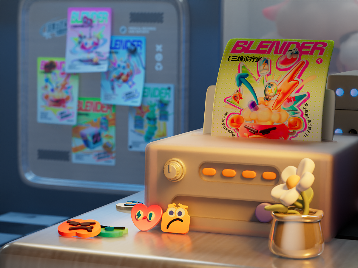 dinlab x 麦箱鱼2023年度总结（三维篇）（图ZMzYyNTM3ODky） - 人物/生物 - 站酷设计师麦箱鱼原创素材 - 站酷ZCOOL