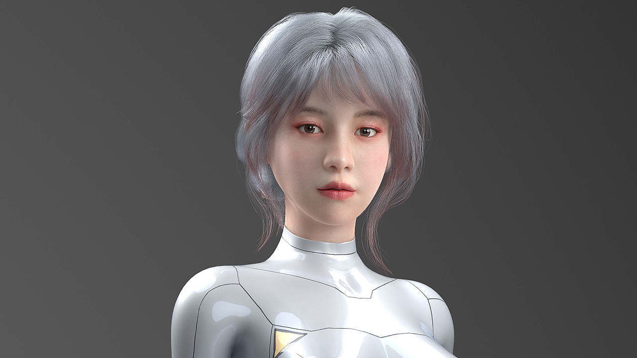 伊士曼龙膜车膜公司虚拟人“昤珑”的渲染与部署