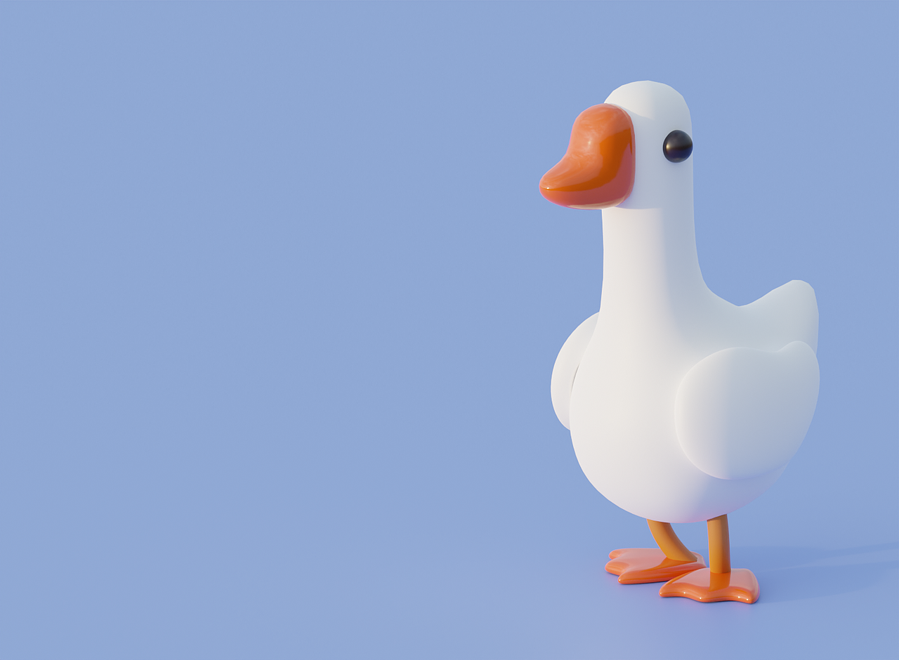 Blender春日创作打卡挑战-05呆呆鹅（图ZMzM0MDE5ODE2） - 产品 - 站酷设计师efar蒜原创素材 - 站酷ZCOOL