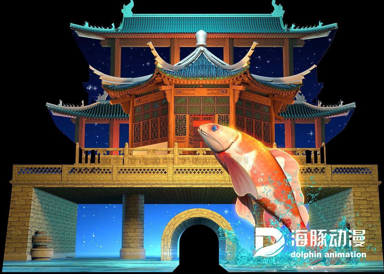 河北邢台清风楼投影秀-3D MAPPING（图ZMzUwODI0NTE2） - 建筑/空间 - 站酷设计师海豚动漫原创素材 - 站酷ZCOOL