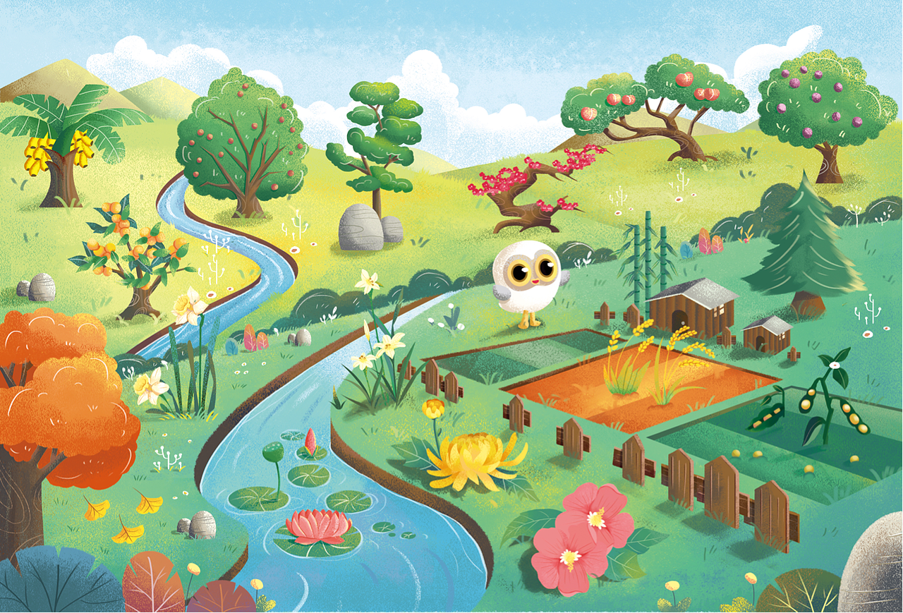 农场儿童插画（图ZMzMzNDU4NzMy） - 儿童插画 - 站酷设计师兔牙工作室i原创素材 - 站酷ZCOOL