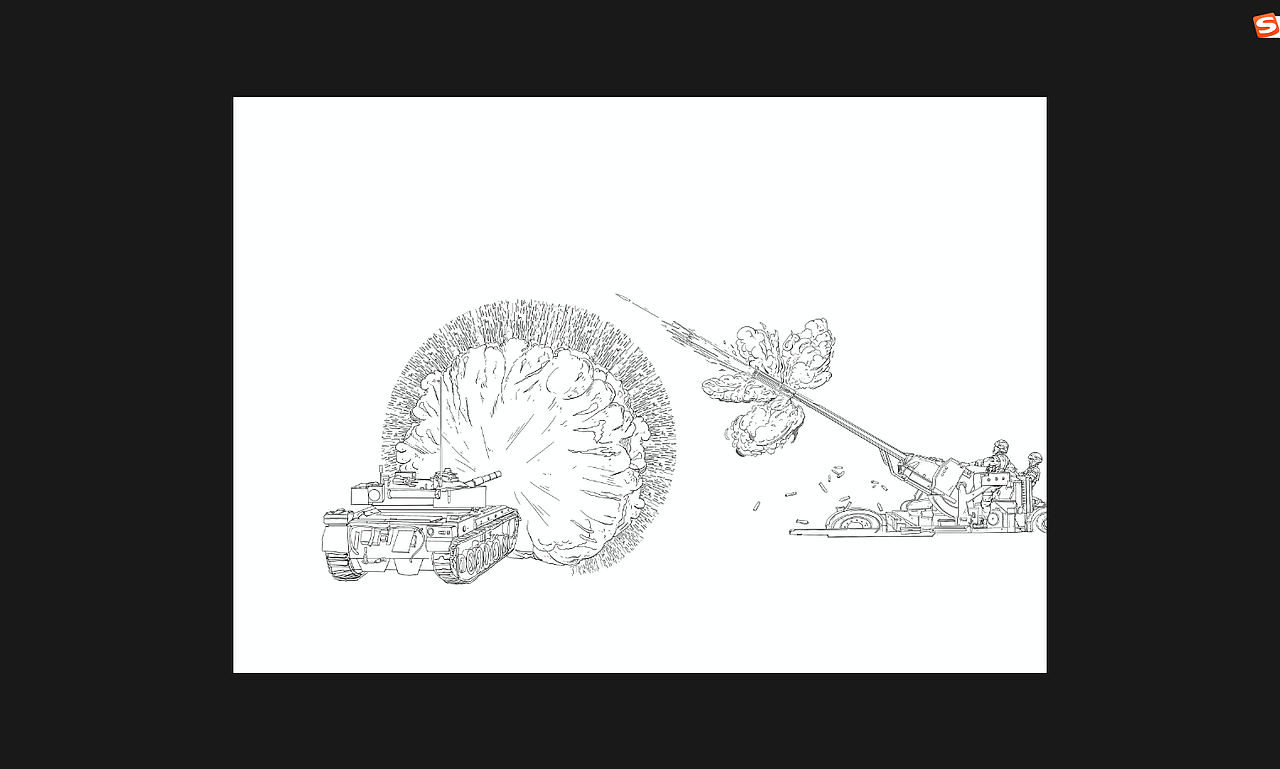 军事题材插画《万炮齐发》8/18（图ZMzQ1Nzc0MzMy） - 艺术插画 - 站酷设计师南河湾原创素材 - 站酷ZCOOL