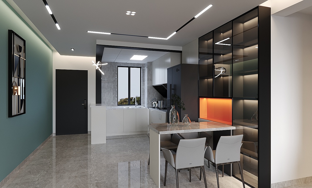 泓宇丨设计 水墨兮【现代轻奢】【奶油风混搭】