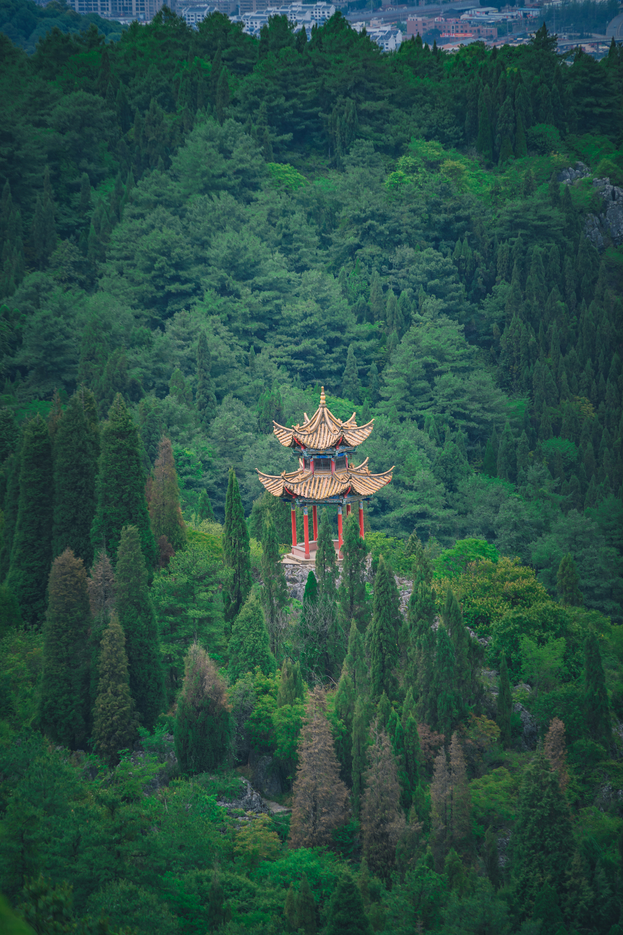昆明西山，鸟瞰、建筑、风景、夕阳、晚霞（图ZMzQ5MTE0NTg0） - 人像摄影 - 站酷设计师雕道原创素材 - 站酷ZCOOL